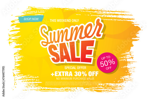 summer sale banner vector illustration