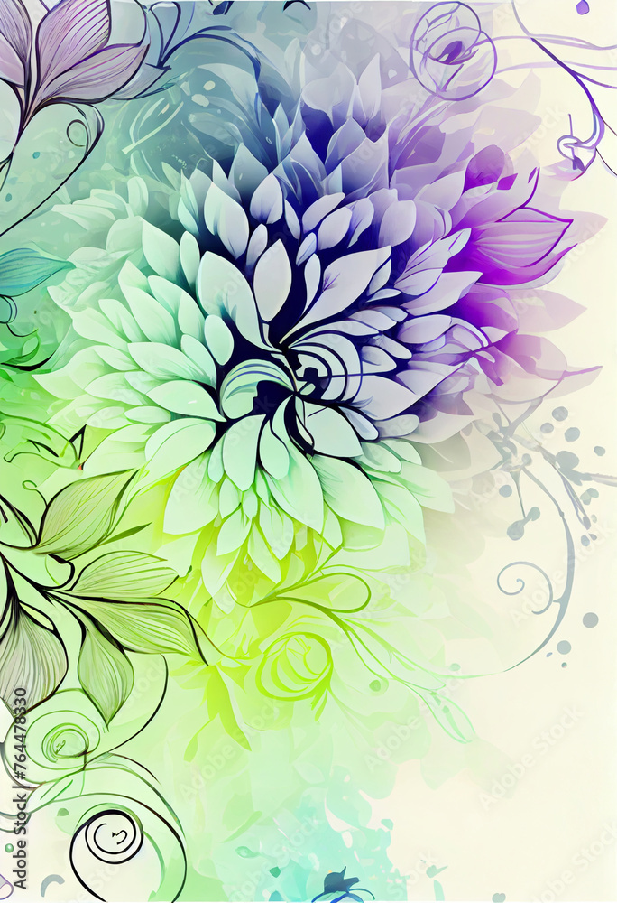 Gradient Flower Background Image