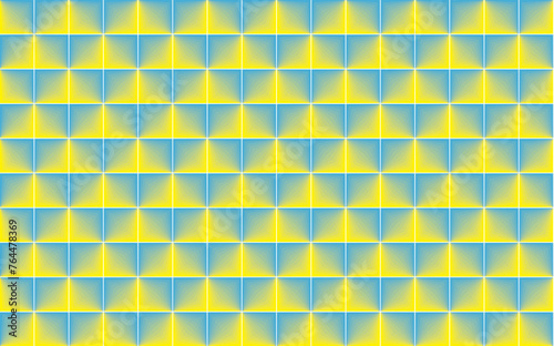 Illustration wallpaper, pattern yellow and blue layer in square background.