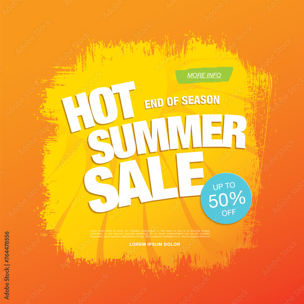 Obraz premium summer sale banner vector illustration