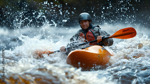 Rivers with rapids, capture the excitement and energy of whitewater kayaking. Freeze the action or experiment with motion blur for a dynamic effect © Samira