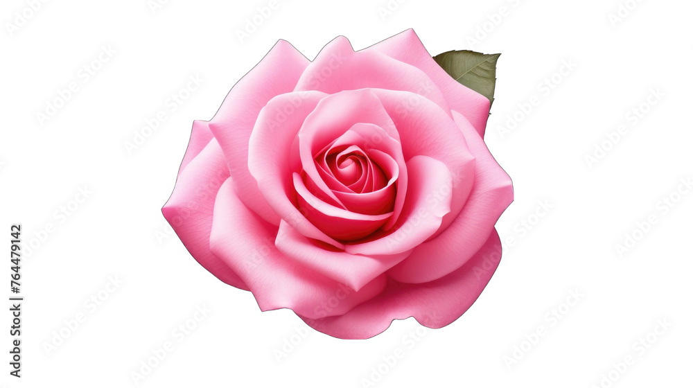 Fototapeta premium Create A High quality fresh pink rose on white background