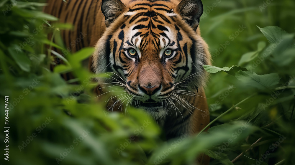 Tiger in the zoo and on the rock, a majestic wildcat with striped fur and a fierce face in its natural habitat. Tiger in the zoo and on the rock, a majestic wildcat with striped fur and a fierce face in its natural habitat.