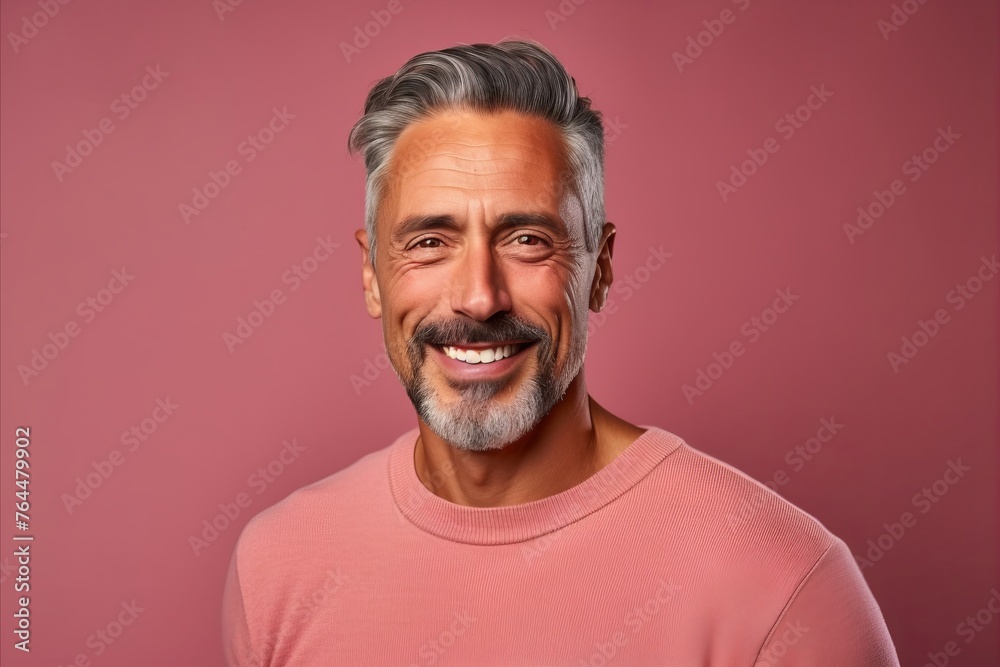 Portrait of a happy senior man with grey hair and beard. Portrait of a happy senior man with grey hair and beard.
