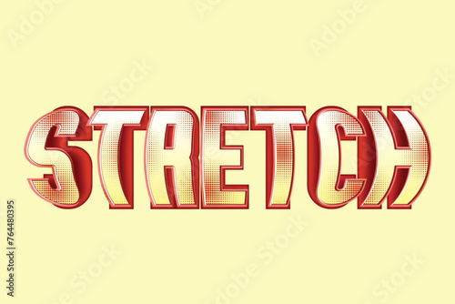 Stretch Halftone Bulge Text Effect