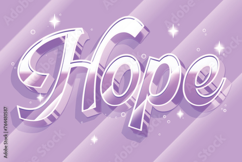 Hope Purple Mirror Text Effect