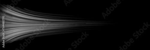 High speed. Abstract technology background concept. Motion speed and blur. Glowing white speed lines. Dynamic lines or rays. Light trail wave, fire path trace line.