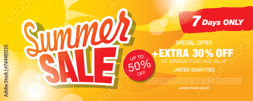 summer sale banner vector illustration