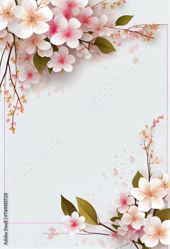 Pink Flower Frame