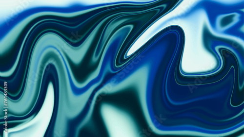 Dark blue fluid background. Glossy liquid acrylic paint texture. Liquid fluid abstract marble texture.