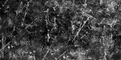 Abstract dark concrete dark black rough wall grunge background. Black luxurious marble texture white veins. Monochrome texture grunge style brush strokes with a dry brush distressed texture background