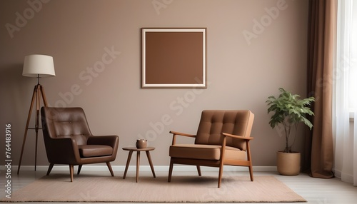 Minimalist, retro, contemporary composition of living room  © Gia