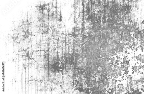 black and white grunge texture isolated on transparent background