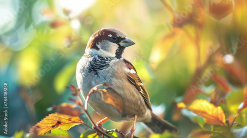 unique background design concept sparrow bird. photo