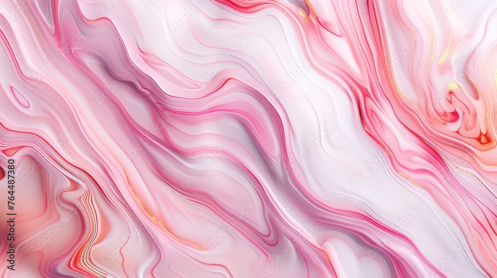 This image shows a fluid pink marble pattern with swirling lines and contrasting golden highlights, resembling natural marble stone This image shows a fluid pink marble pattern with swirling lines and contrasting golden highlights, resembling natural marble stone