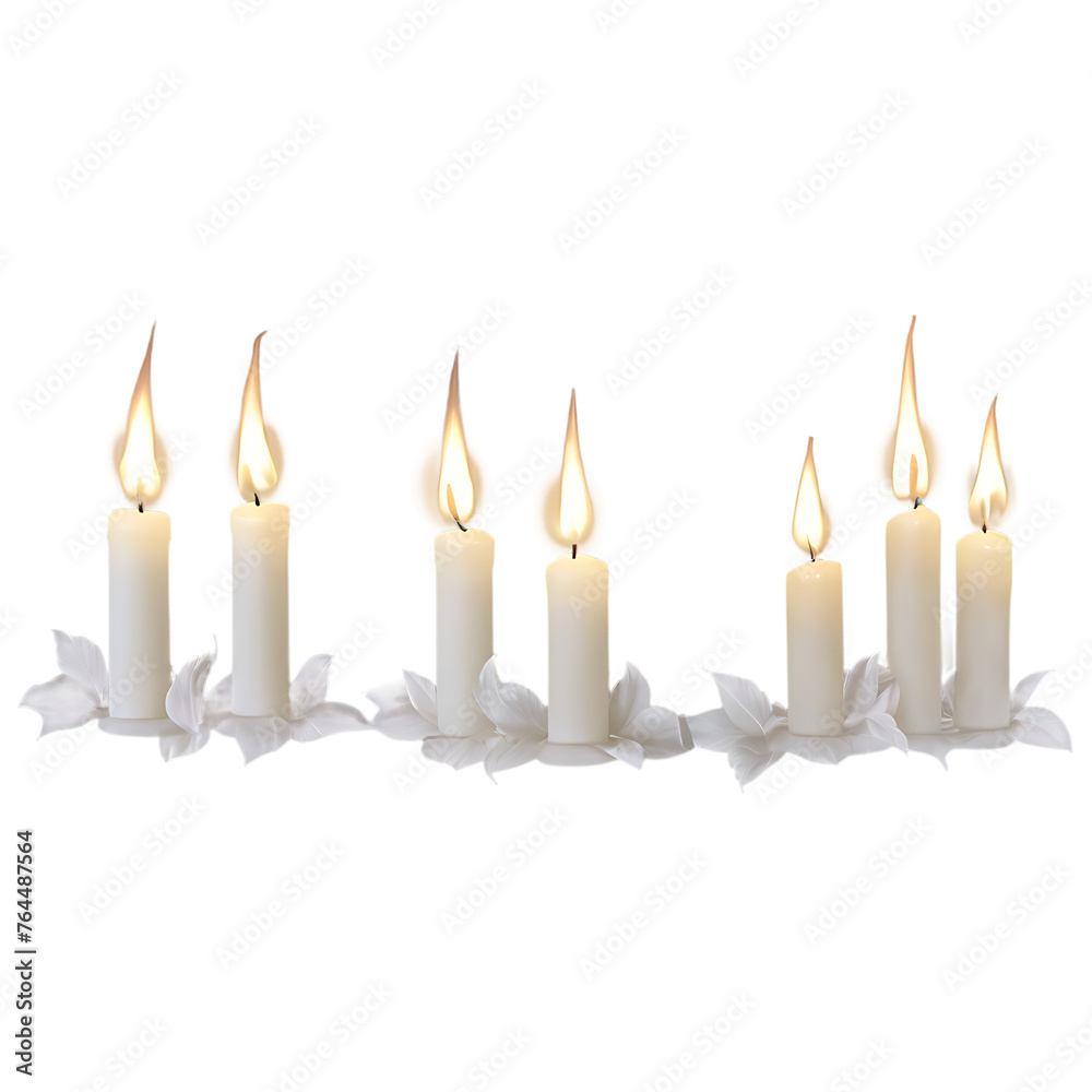 Romantic candlelight border with flickering flames Transparent Background Images Stock ...