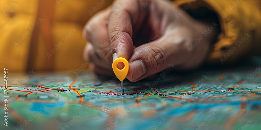 Pinning a Digital Location on a Map for Efficient Travel Planning and