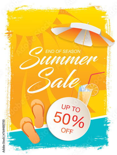 summer sale banner vector illustration