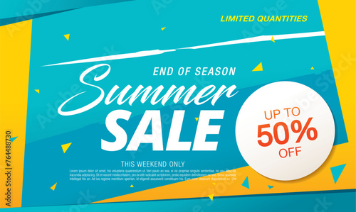 summer sale banner vector illustration