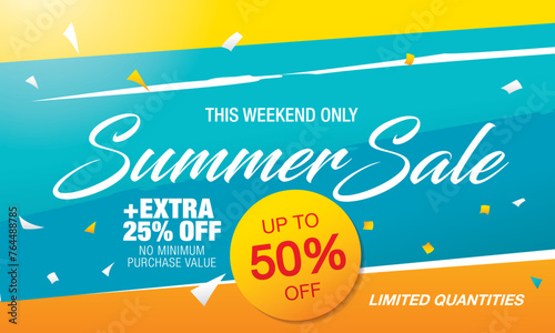 summer sale banner vector illustration