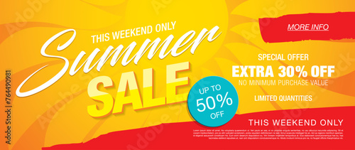 summer sale banner vector illustration