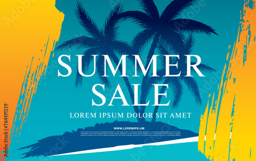 summer sale banner vector illustration