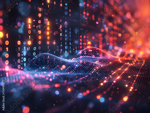 abstract background of coding software for sound beats technology