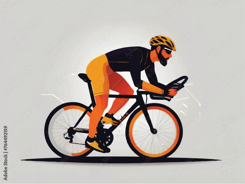 Obraz premium cyclist riding a bike