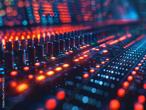 abstract background of coding software for sound beats technology