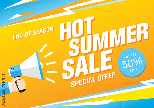 summer sale banner vector illustration