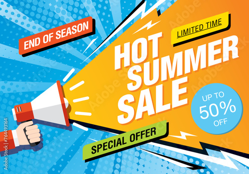 summer sale banner vector illustration