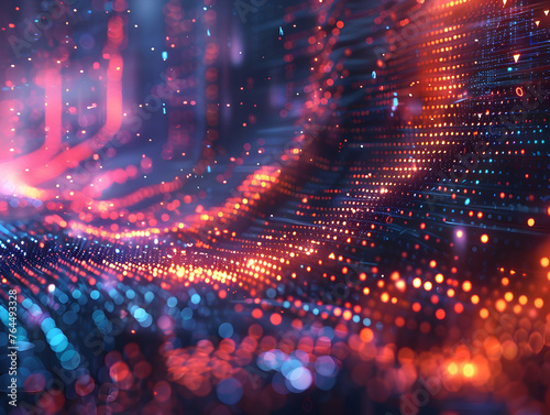 abstract background of coding software for sound beats technology