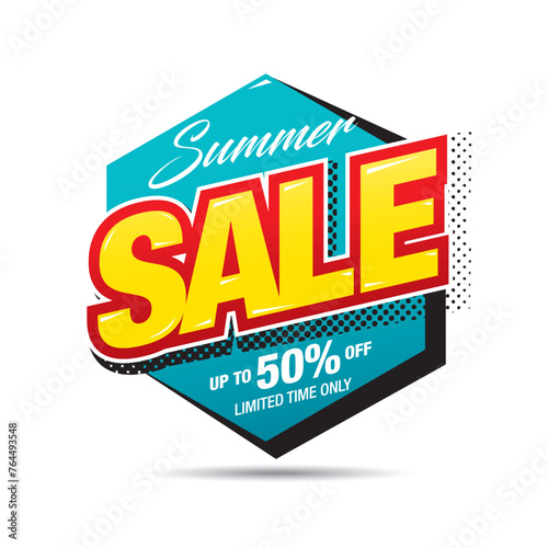 summer sale banner vector illustration