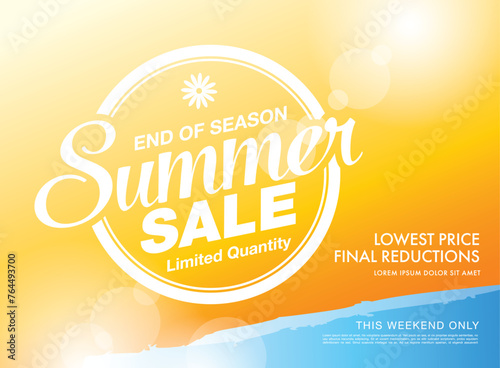summer sale banner vector illustration