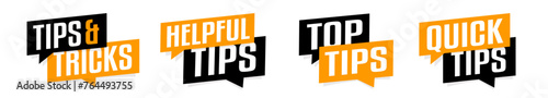 Tips and tricks, Helpful tips, Top tips and Quick tips	