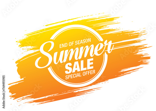 summer sale banner vector illustration