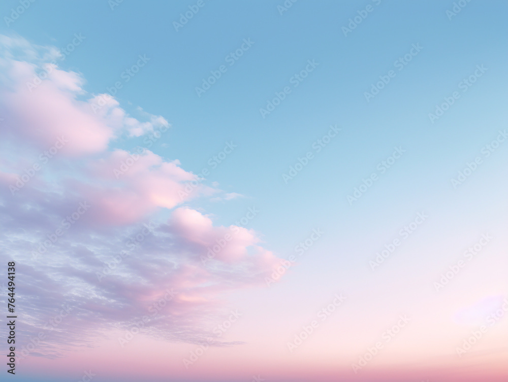 Soft pastel sky with pink clouds during sunrise or sunset Soft pastel sky with pink clouds during sunrise or sunset