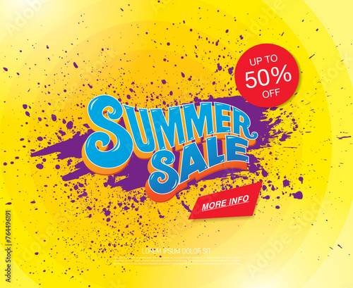 summer sale banner vector illustration