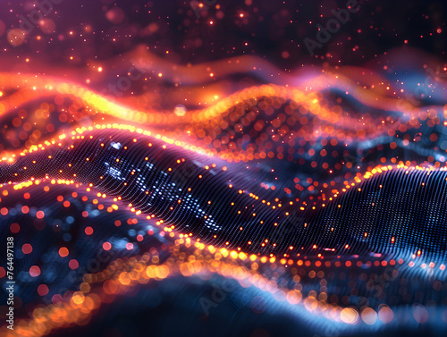 abstract background of coding software for sound beats technology