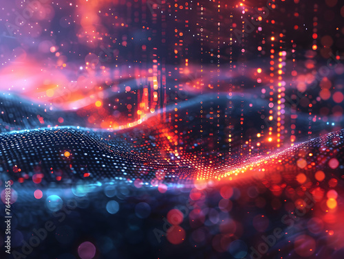 abstract background of coding software for sound beats technology