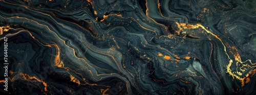 Abstract Marble Texture with Gold Veins