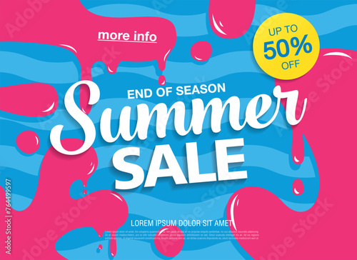 summer sale banner vector illustration