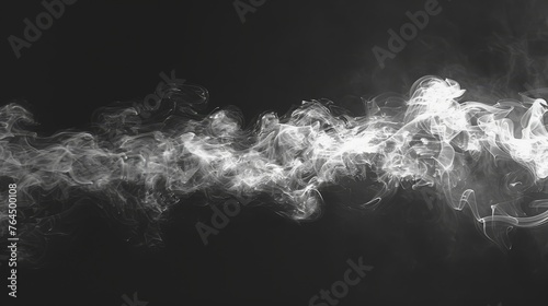  A grayscale image shows smoke escaping from a smartphone's rear and a cloud of white smoke emanating from it photo