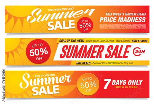 summer sale banner vector illustration