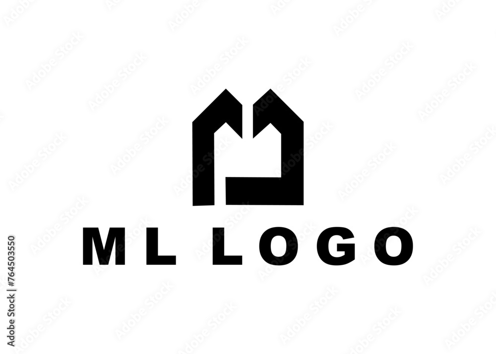 ml logo, design, Vector, illustration, creative icon, template ml logo, design, Vector, illustration, creative icon, template
