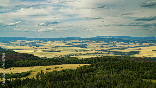 Fototapeta Naklejka Na Ścianę i Meble -  landscape with mountains and blue sky,Lower Silesia,Poland.