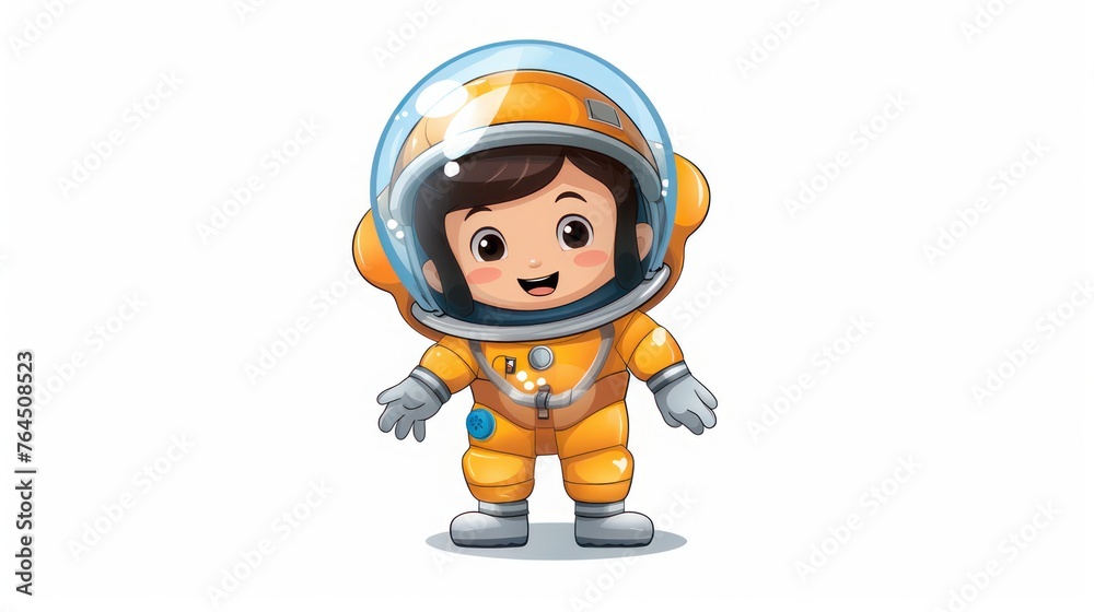Illustration of a baby astronaut complete with costume, jacket, helmet, shoes, a picture of the future. Illustration of a baby astronaut complete with costume, jacket, helmet, shoes, a picture of the future.
