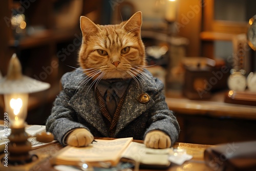 猫のビジネスマン