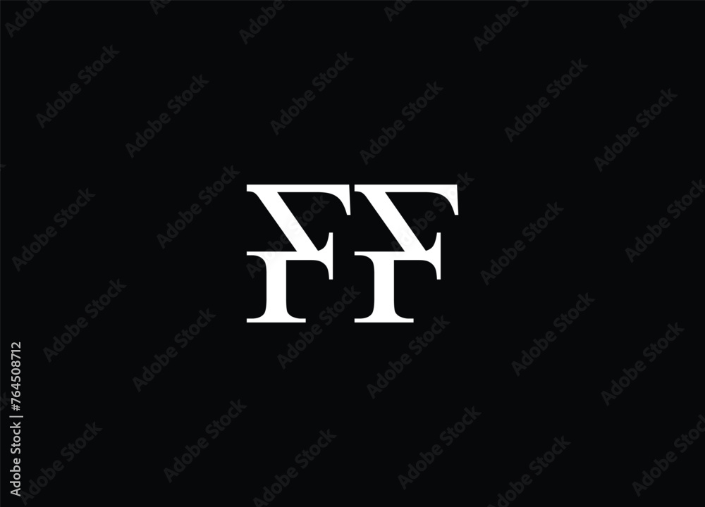 Obraz premium FF alphabet logo letters monogram logo design 
