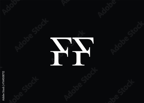 FF alphabet logo letters monogram logo design 